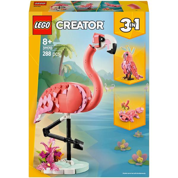 Lego Creator 3 in 1. Animale salbatice: Flamingo roz