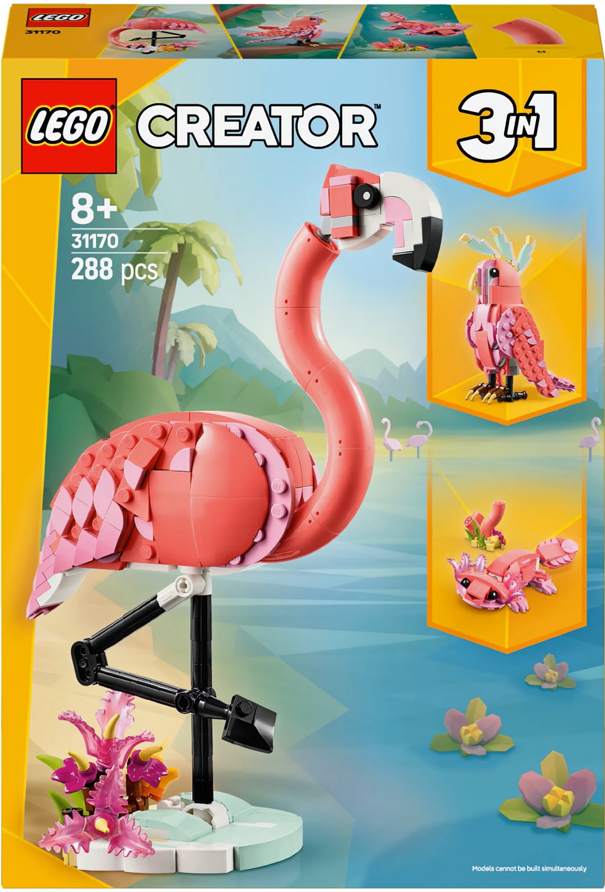 Lego Creator 3 in 1. Animale salbatice: Flamingo roz
