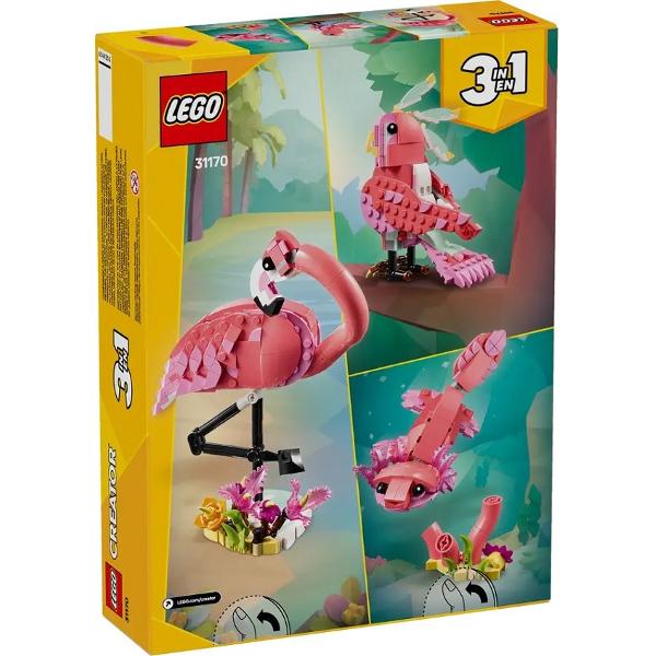 Lego Creator 3 in 1. Animale salbatice: Flamingo roz
