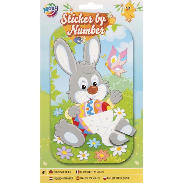 Stickere pe numere pentru Paste. Iepuras