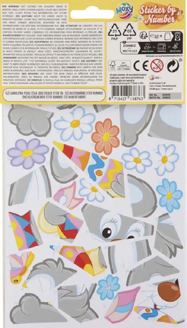 Stickere pe numere pentru Paste. Iepuras