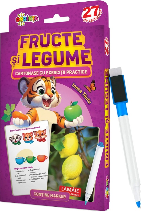 Fructe si legume. 27 de cartonase -  Inesa Tautu