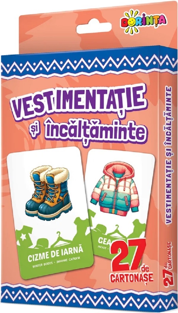 Vestimentatie si incaltaminte. 27 de cartonase