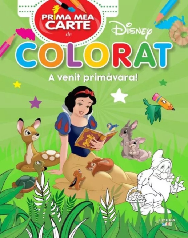 Prima mea carte de colorat. A venit primavara!
