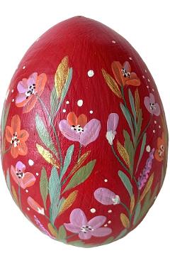 Imaginea produsului 'Ou lemn pictat: Roșu'