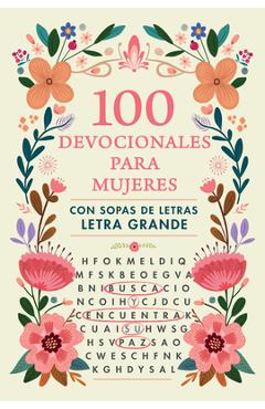 Poza produsului 100 Devocionales Para Mujeres. Con Sopa de Letras (Letra Grande) / One Hundred Devotionals for Woman with Word Search - 