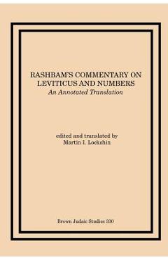 Coperta cărții 'Rashbam's Commentary on Leviticus and Numbers - Martin I. Lockshin'