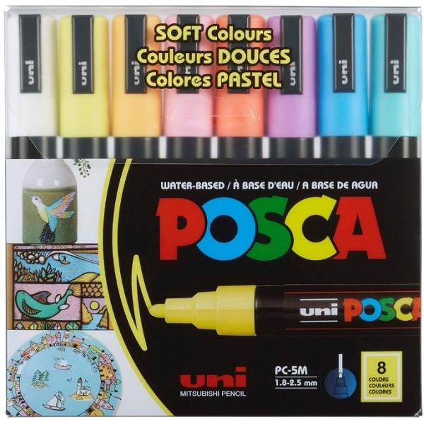 Set 8 markere Pastel Uni PC-5M