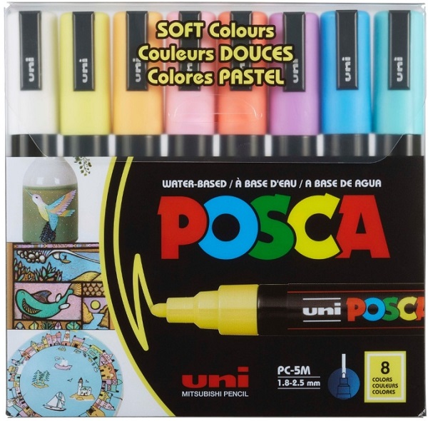 Set 8 markere Pastel Uni PC-5M
