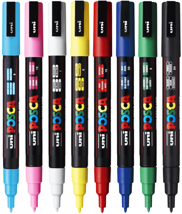 Set 8 markere Uni PC-3M
