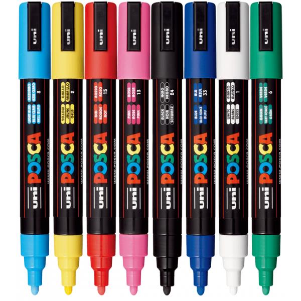 Set 8 markere Uni PC-5M