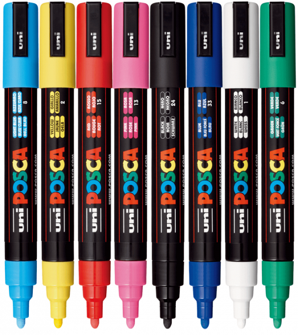 Set 8 markere Uni PC-5M