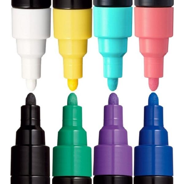 Set 8 markere PC-5M in cutie de carton si saculet