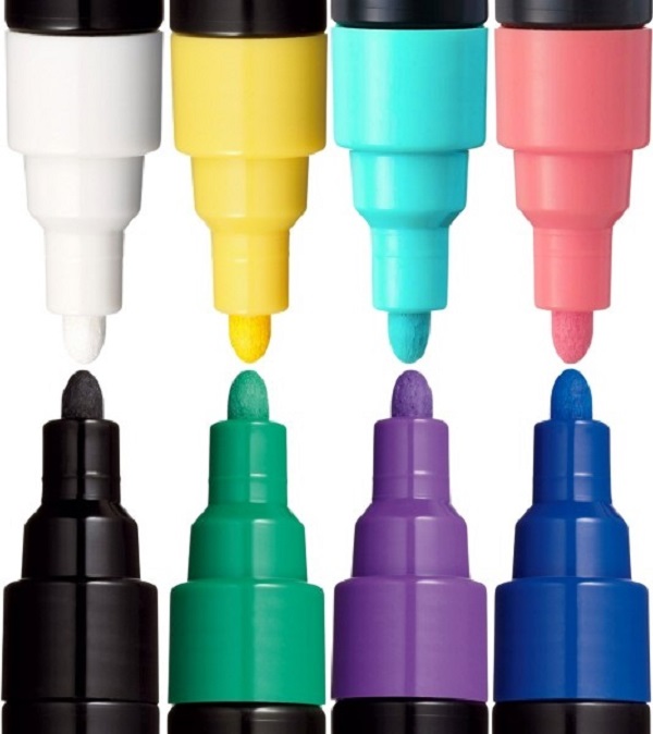 Set 8 markere PC-5M in cutie de carton si saculet