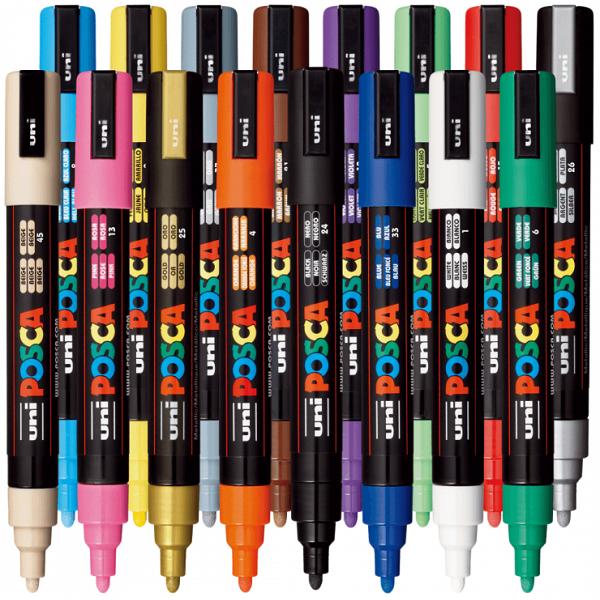 Set 16 markere Uni PC-5M