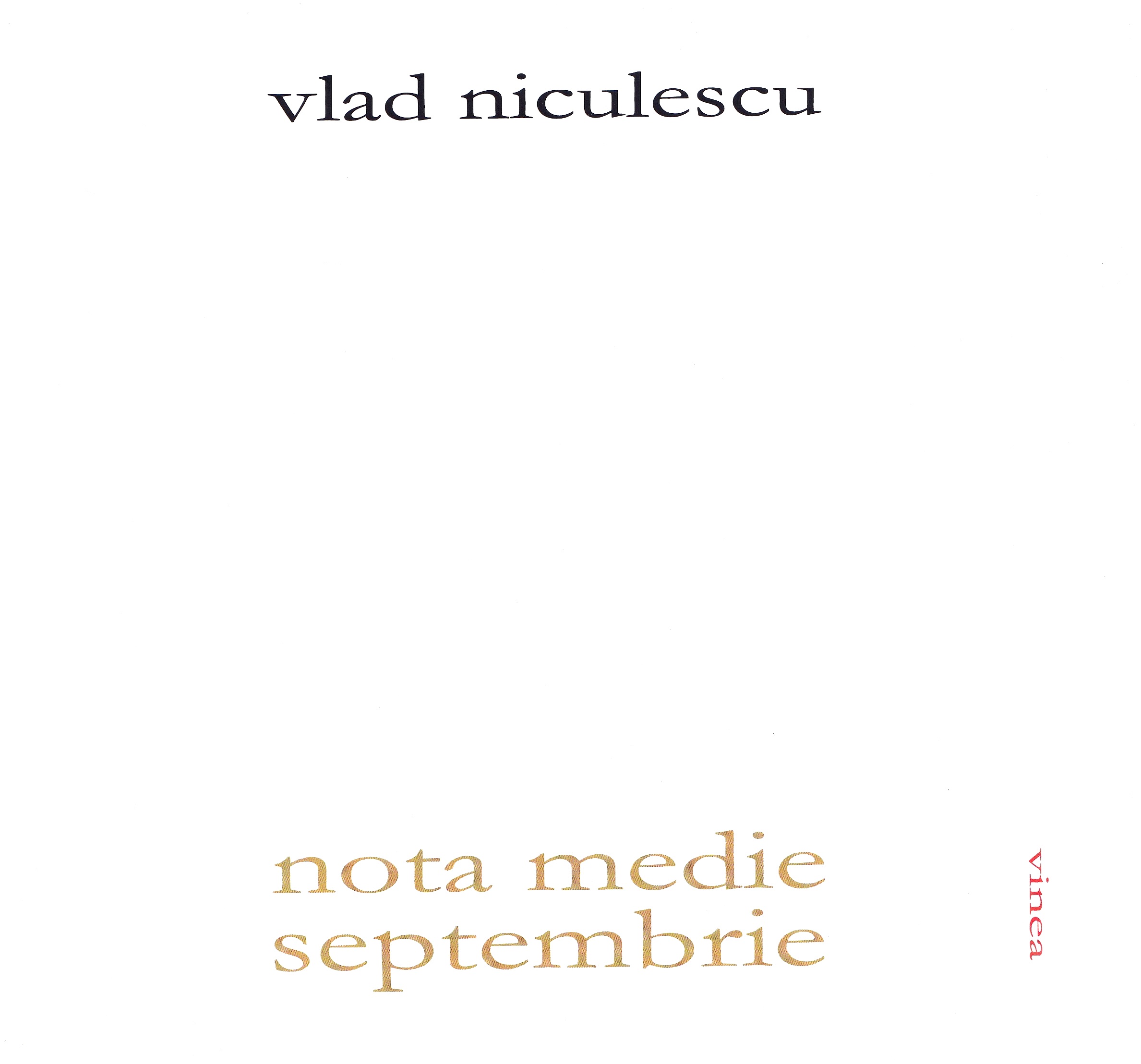 Nota medie septembrie - Vlad Niculescu