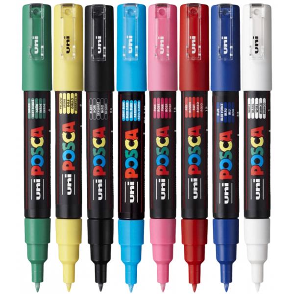 Set 8 markere Uni PC-1M