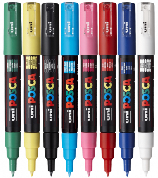 Set 8 markere Uni PC-1M