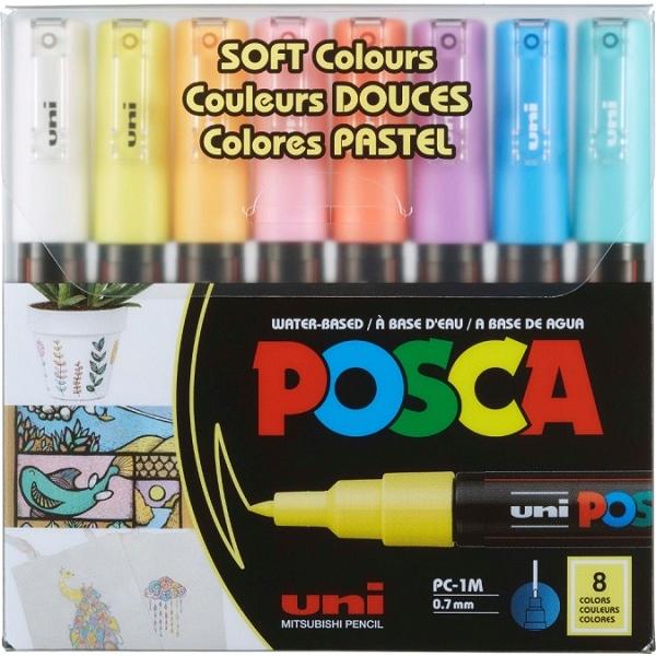 Set 8 markere Pastel Uni PC-1M