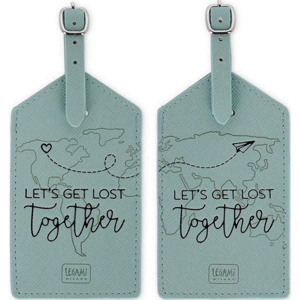 Set 2 etichete pentru bagaj. Let's Get Lost Together