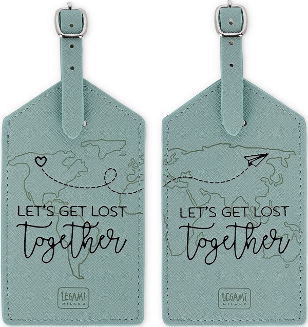 Set 2 etichete pentru bagaj. Let's Get Lost Together