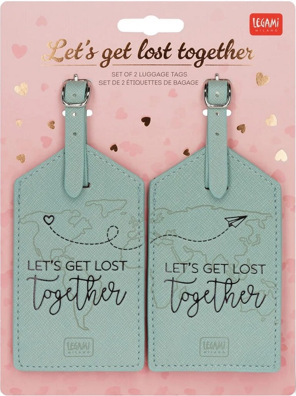 Set 2 etichete pentru bagaj. Let's Get Lost Together