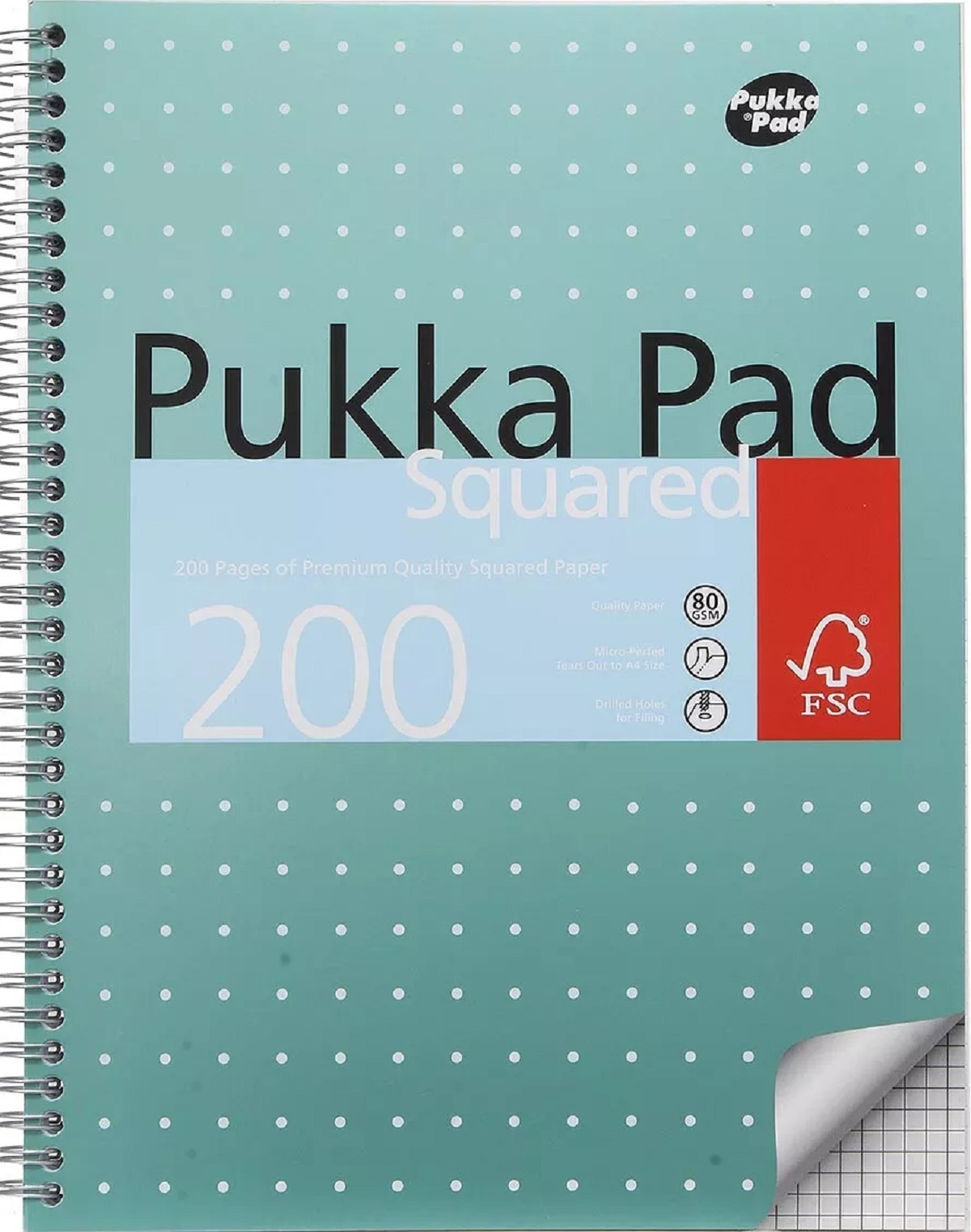 Caiet matematica A4 cu spirala: Pukka Pad. Metallic Jotta