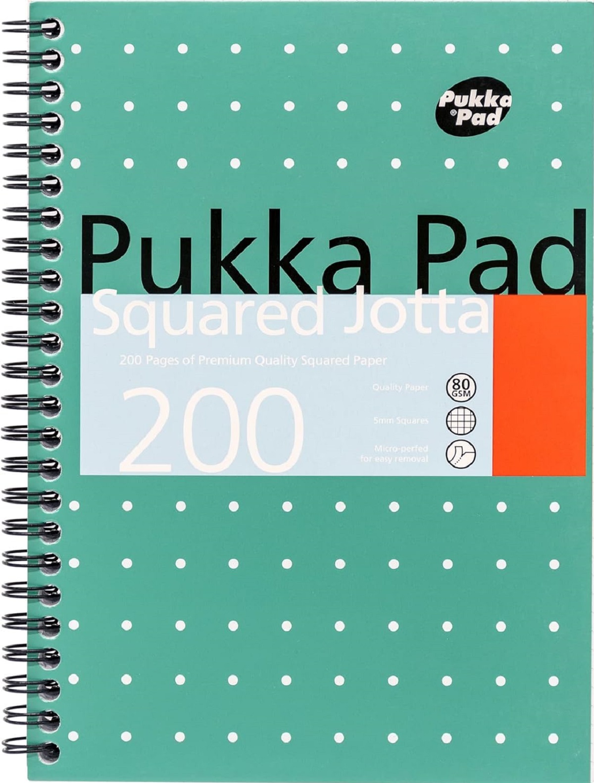 Caiet matematica A5 cu spirala: Pukka Pad. Metallic Jotta