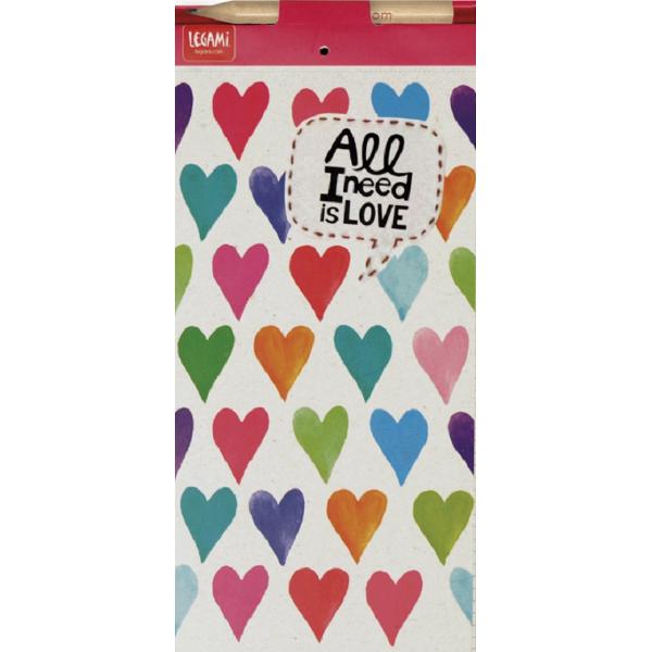 Carnet magnetic: Hearts