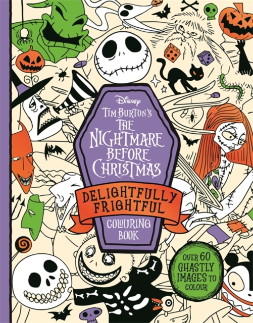 Disney Tim Burton's The Nightmare Before Christmas Delightfully Frightful Colouring Book - 