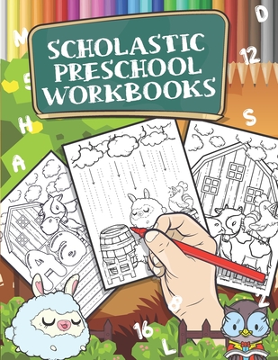 Scholastic Preschool Workbooks: Pre Kindergarten Workbook, Tracing Letters and Numbers with Farm Animals, Educational Activity Book - Hellen's Paperheart