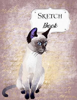 Sketch Book: Cat Sketchbook Scetchpad for Drawing or Doodling Notebook Pad for Creative Artists #3 Purple Siamese - Jazzy Doodles