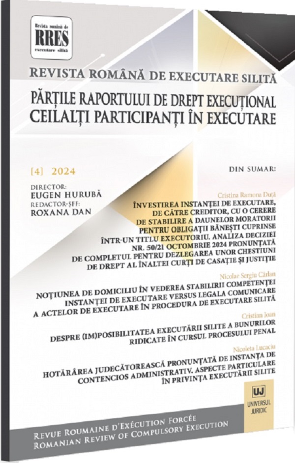 Revista romana de executare silita Nr.4 din 2024