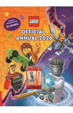Coperta cărții 'LEGO® Books. Official Annual 2026 (with Zane LEGO NINJAGO® minifigure) -'