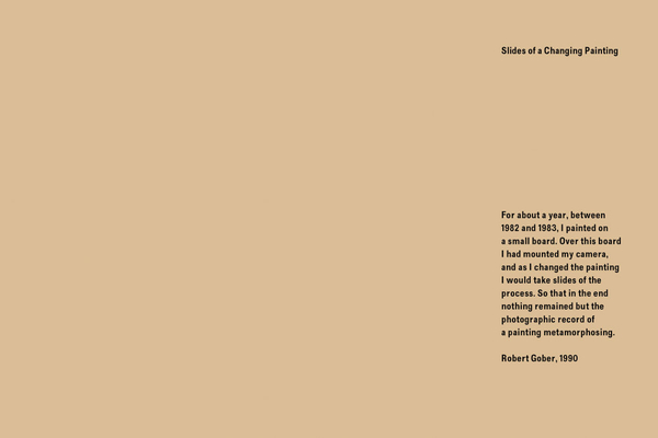 Robert Gober: Slides of a Changing Painting - Robert Gober