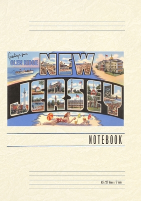 Vintage Lined Notebook Greetings from Glen Ridge, New Jersey - 