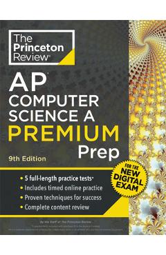 Poza produsului Princeton Review AP Computer Science a Premium Prep, 9th Edition: For the New 2026 Exam: 5 Practice Tests + Digital Practice Online + Content Review - 