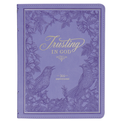 Devotional Trusting God Purple Faux Leather -