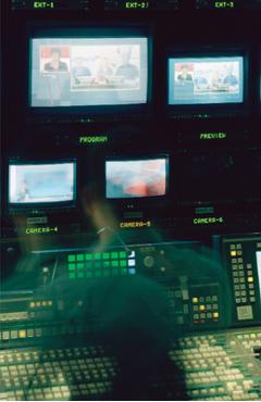 Coperta cărții 'Sophie Huguenot: Television: Artistic Research Into the Staging of News on Television 2011-2019 - Sophie Huguenot'
