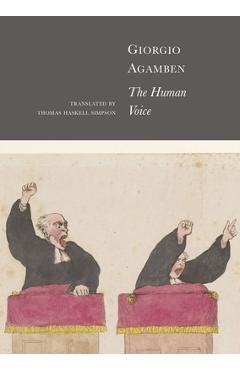 Coperta cărții 'The Human Voice - Giorgio Agamben'