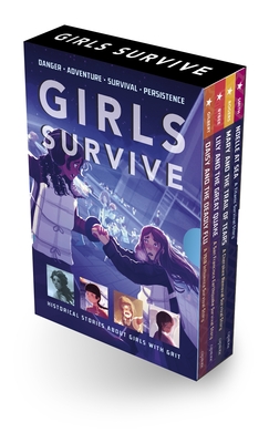 Coperta cărții 'Girls Survive Boxed Set 1: Daisy and the Deadly Flu, Lily and the Great Quake, Mary and the Trail of Tears, Noelle at'