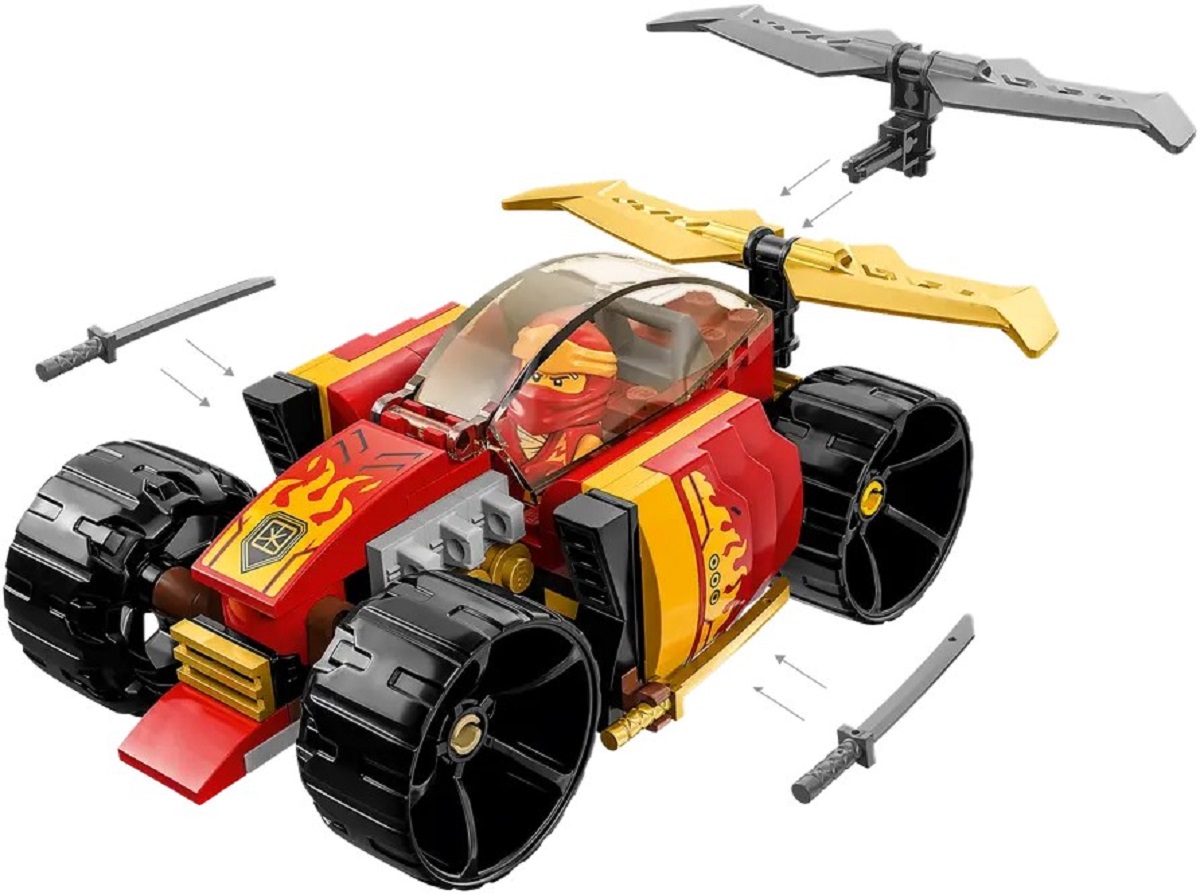 Lego Ninjago. Masina de curse EVO ninja a lui Kai