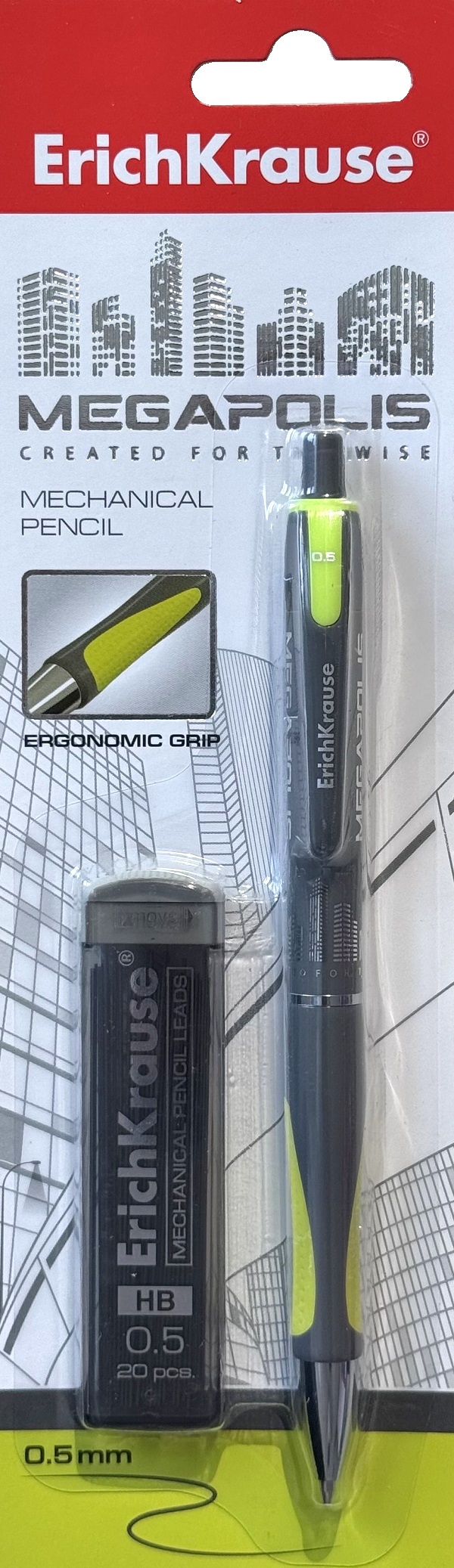 Creion mecanic 0.5 mm + mine Megapolis Concept