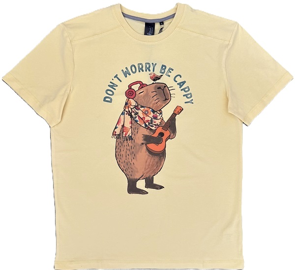 Tricou: Don't worry be cappy. Vanila. Marimea M