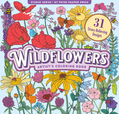 Wildflowers Adult Coloring Book (31 One-Sided Designs on Thick Paper) - 