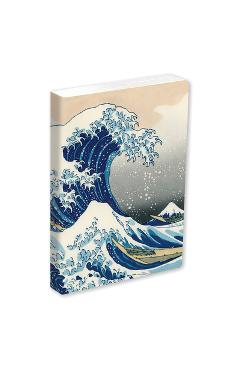 Poza produsului Journal Under the Wave Off Kanagawa, Lined Paperback: Blank Lined 144 Page A5 Notebook - 
