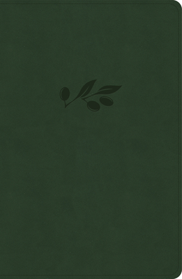 CSB Personal Size Giant Print Bible, Olive Leathertouch, Indexed - 