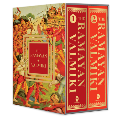 Coperta cărții 'The Ramayan of Valmiki: Volume 1 & 2 (Deluxe Hardbound Edition) Boxed Set - Valmiki Ramayana'