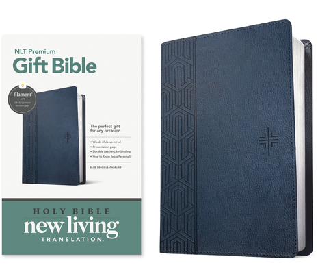 Premium Gift Bible Nlt, Filament Enabled (Leatherlike, Blue Cross, Red Letter) - 