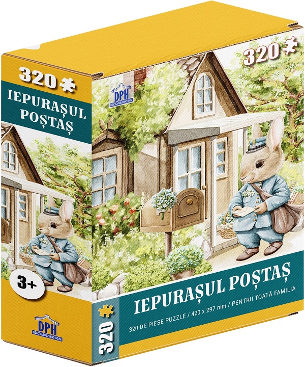 Puzzle 320 piese. Iepurasul postas